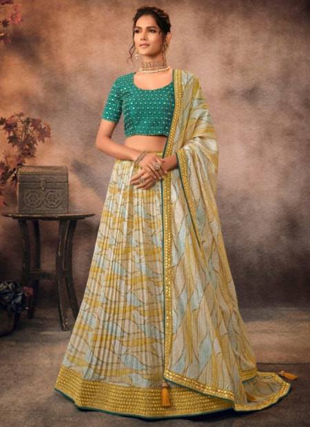 Pista Colour Utsav Kavira New Designer Chinon Fancy Lehenga Choli Collection 602